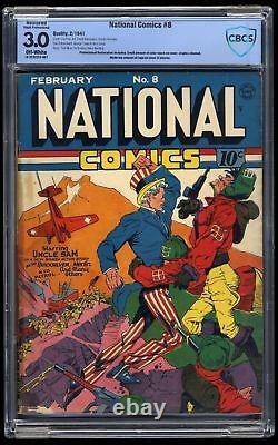 National Comics #8 CBCS GD/VG 3.0 Off White (Restored) Classic Lou Fine Cover
