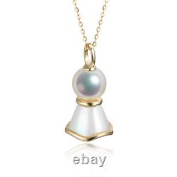 New Sunny Doll 14K Gold Pearl Pendant Women's Fine jewelry Official certificate