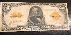 Nice 1922 U. S. $50 GOLD CERTIFICATE SPEELMAN & WHITE FINE+ FR-1200