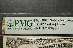 NobleSpirit (CO) 1907 US Gold Certificate $10 Note PMG 30 Very Fine