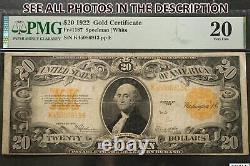 NobleSpirit (CO) 1922 US Gold Certificate $20 PMG 20 Very Fine