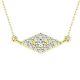 Pave Set 100% Natural Round Brilliant Cut Diamonds Necklace in 18K Yellow Gold