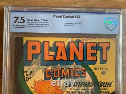 Planet Comics #43 (1946) CBCS 7.5 OWithW Joe Doolin DEATH RAY CVR Golden Age Comic