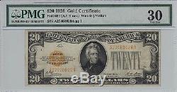 Rare! 1928 $20 Gold Certificate Note Woodsmellon Pmg Very Fine 30