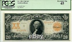 Rare Note1906 $20 Gold Certificate Fr 1185 Pmg Extremely Fine 45