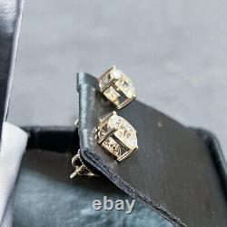 Real Cushion Moissanite Screw Stud Earrings 925 Silver Mens Ladies Pass Tester