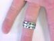 Retired JAMES AVERY Cross 925 Band with Small Diamond Solitaire Ring. Size 8.5 US