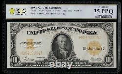 SC 1922 $10 Gold Certificate Fr. 1173 PCGS 35 PPQ (394)