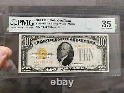 STAR NOTE1928 $10 Gold Certificate PMG 35 Very Fine FR2400 FAST SHIPPING