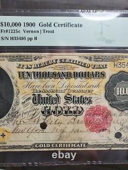 Scarcer Vernon/treat 1900 $10,000 Gold Certificate Pmg Very Fine 25 Fr1225c