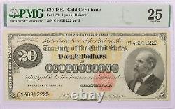Series Of 1882 $20 Large Size Gold Certificate Fr#1178 PMG Very Fine 25 Pinholes