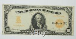 Series of 1907 Large Size $10 Gold Certificate Note VERY FINE Fr#1172