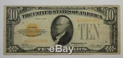 Series of 1928 $10 Gold Cert Note FINE Fr#2400