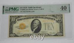 Series of 1928 $10 Gold Certificate CERTIFIED PMG 40 Extremely FINE Fr#2400