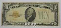 Series of 1928 $10 Gold Certificate FINE Fr#2400 Problem Free