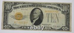 Series of 1928 $10 Gold Certificate FINE Fr#2400 Problem Free