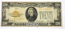 Series of 1928 $20 Gold Certificate FINE+ Fr#2402 Problem Free