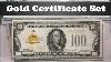 Small Size Gold Certificate Set