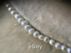 Sweet natural saltwater Pearl necklace 16 withgold clasp lab Certificate enclosed