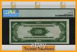 Tt Fr 2407 1928 $500 Gold Certificate Scarce Note Pmg 40 Extremely Fine