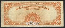 US 10 Dollar Gold Certificate Note 1922 FINE+
