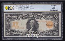 US 1906 $20 Gold Certificate FR 1186 PCGS 30 VF (386)