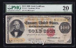 US 1922 $100 Gold Certificate FR 1215 PMG 20 Ch VF (415)