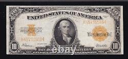 US 1922 $10 Gold Certificate Note FR 1173 VF-XF (586)