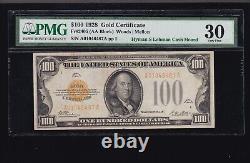 US 1928 $100 Gold Certificate FR 2405 PMG 30 VF (614)