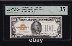 US 1928 $100 Gold Certificate FR 2405 PMG 35 Ch VF (604)