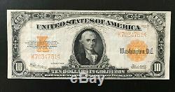 U. S. $10.00 Gold Certificate. 1922 FR1173. Very Fine. Large Note