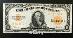 U. S. $10.00 Gold Certificate. 1922 FR1173. Very Fine. Large Note