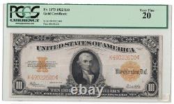 U. S. Series of 1922 $10.00 Gold Certificate (PCGS Very Fine 20)