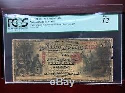 Ultra Rare 1874 $5 National Gold Bank Note, San Jose, Ca Pcgs 12 Fine
