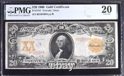 United States $20 Fr#1181 1906 Gold Certificate PMG 20 Veru Fine Banknote