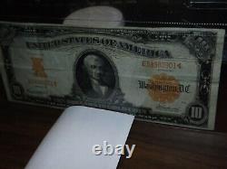 United States of America 1907 $10.00 Gold Certificate in Very Fine Condition