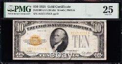 VERY NICE Bold & Crisp VF+ 1928 $10 GOLD CERTIFICATE! PMG 25! FREE SHIP! 11726A