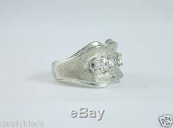 VINTAGE 1940'S 14K WHITE GOLD DIAMOND RING With CERTIFICATE OF APPRAISAL