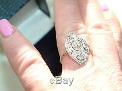 Vintage 14ct Gold 1.90ct Diamond Ring I VS2 With Certificate 0.70CT SOLITAIRE