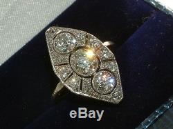 Vintage 14ct Gold 1.90ct Diamond Ring I VS2 With Certificate 0.70CT SOLITAIRE