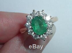Vintage 18ct Gold Emerald Diamond Ring Valuation Certificate for £2650