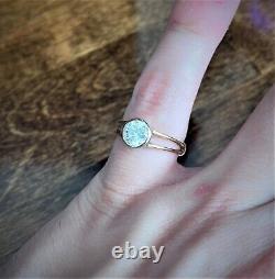 Vintage 1.15ct Natural Diamond Engagement Ring 14k Yellow Gold with Certification
