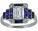 Vintage Antique 3.00Ct Emerald Cut Lab-Created Diamond Art Deco Engagement Rings