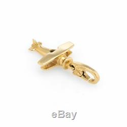 Vintage Cartier Airplane Charm 18k Yellow Gold Certificate Aircraft 1996 COA