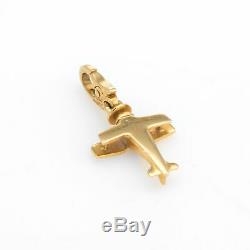Vintage Cartier Airplane Charm 18k Yellow Gold Certificate Aircraft 1996 COA