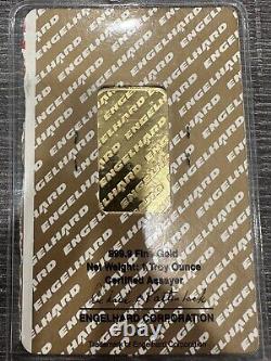 Vintage Engelhard 1 oz. 9999 Fine Gold Bar In Sealed Assay Certificate #891651