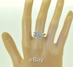 WOW! Amazing Art-Deco 14k white gold, 1.05ct F/G color Diamonds ring+CERTIFICATE