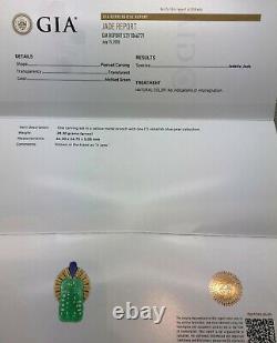 Wedderien 14K Jadeite Jade pin with GIA certificate